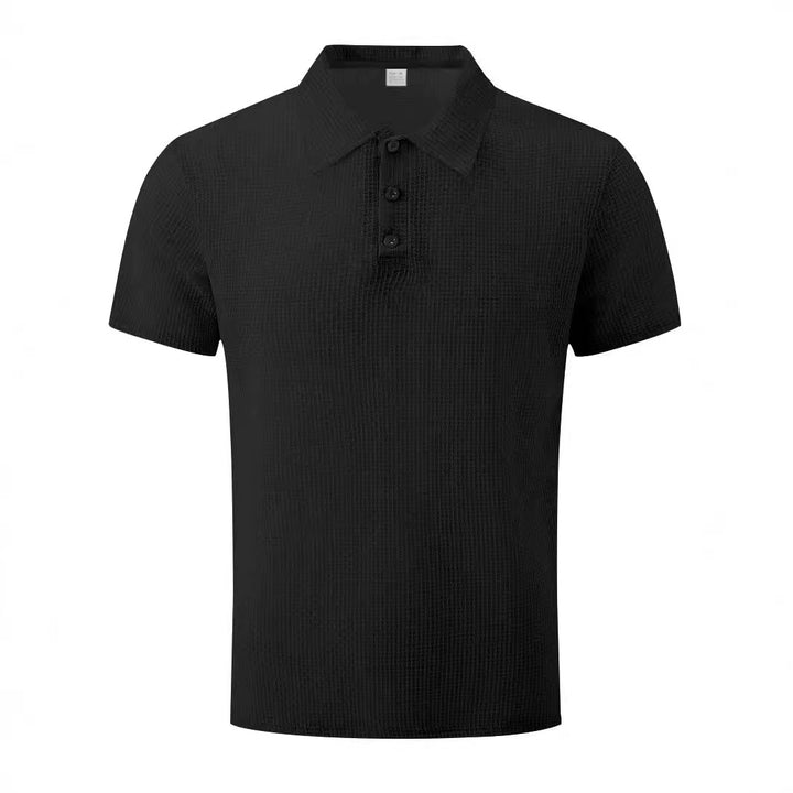Herrar polo skjorta med strukturerad design av Mirla-Eva Jonsson