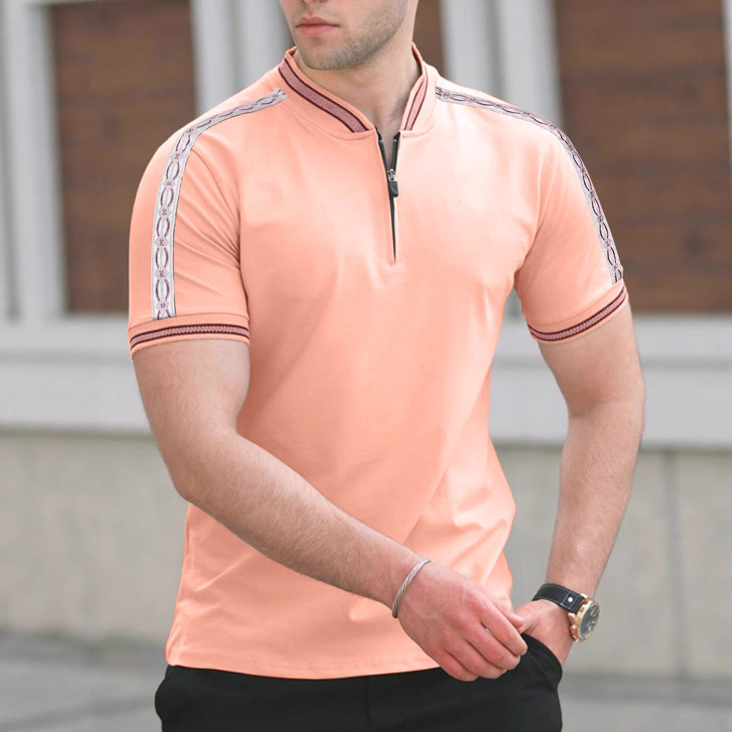Herrar poloshirt med högkvalitativ ståkrage och praktisk dragkedja Eva Jonsson-Eva Jonsson