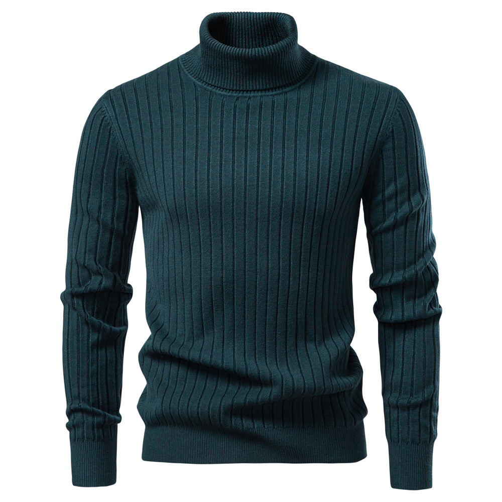 Herrar rullkrage tröja med fin ribbstrukturdesign Mirla-Eva Jonsson