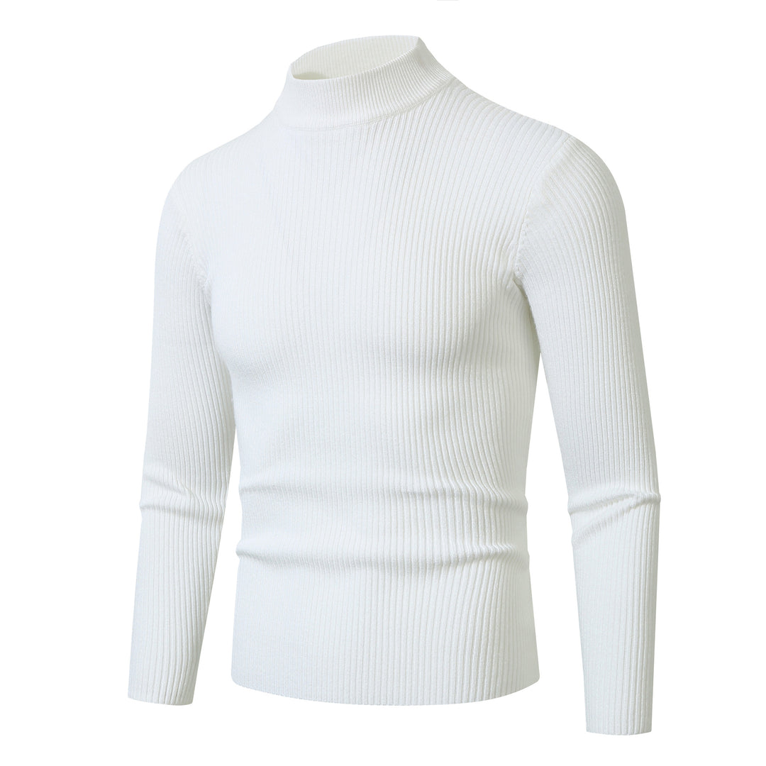 Herrar rullkragepullover i fin ribbstickad material Mirla-Eva Jonsson