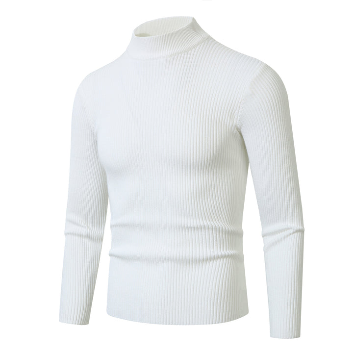 Herrar rullkragepullover i fin ribbstickad material Mirla-Eva Jonsson
