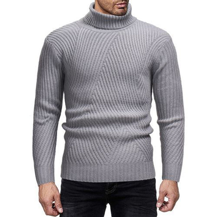 Herrar rullkragepullover med strukturerad ribbdesign Eva Jonsson-Eva Jonsson