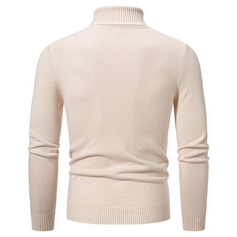 Herrar rullkragepullover med strukturerat flätningsdesign Mirla-Eva Jonsson