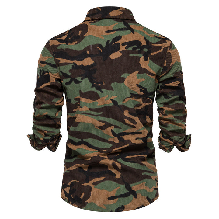 Herrar rutigt skjorta i camouflage design med bröstfickor Eva Jonsson-Eva Jonsson