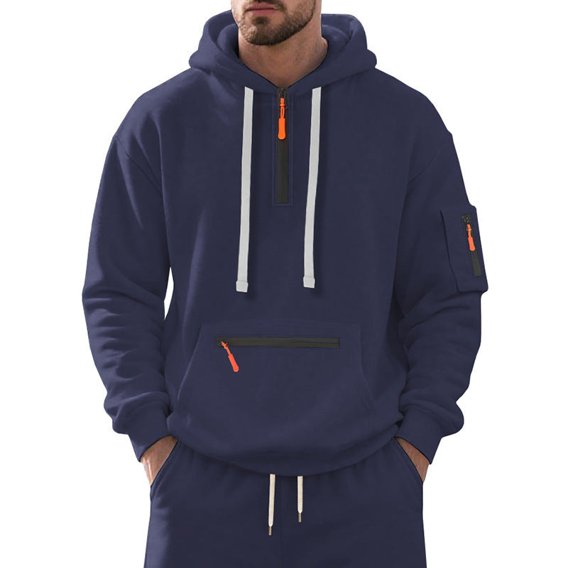 Herrar sportig hoodie med funktionell dragkedja Eva Jonsson-Eva Jonsson