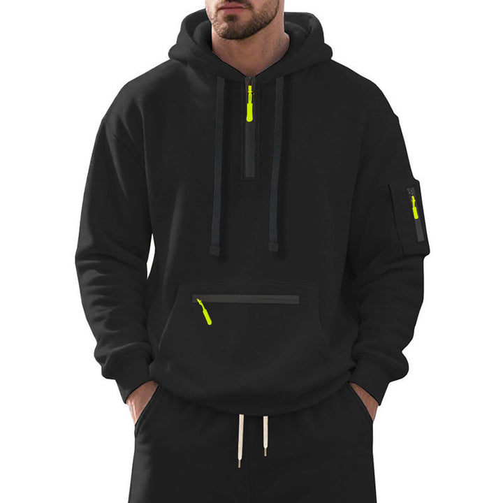 Herrar sportig hoodie med funktionell dragkedja Eva Jonsson-Eva Jonsson