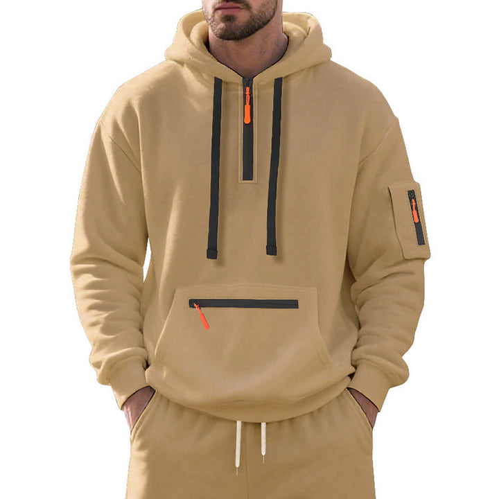 Herrar sportig hoodie med funktionell dragkedja Eva Jonsson-Eva Jonsson