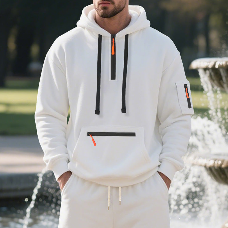 Herrar sportig hoodie med funktionell dragkedja Eva Jonsson-Eva Jonsson