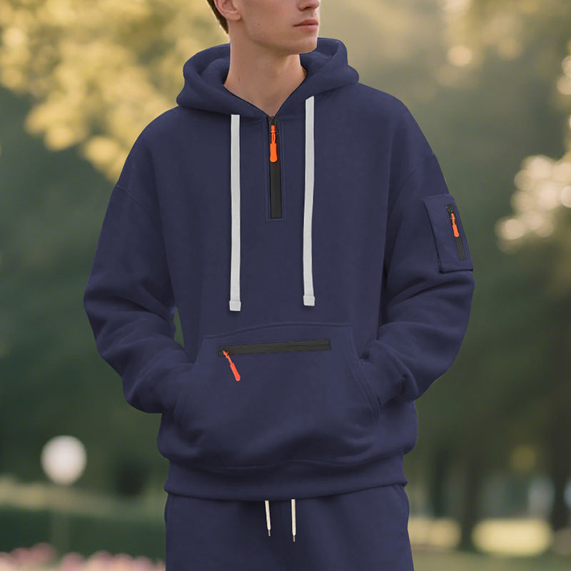 Herrar sportig hoodie med funktionell dragkedja Eva Jonsson-Eva Jonsson