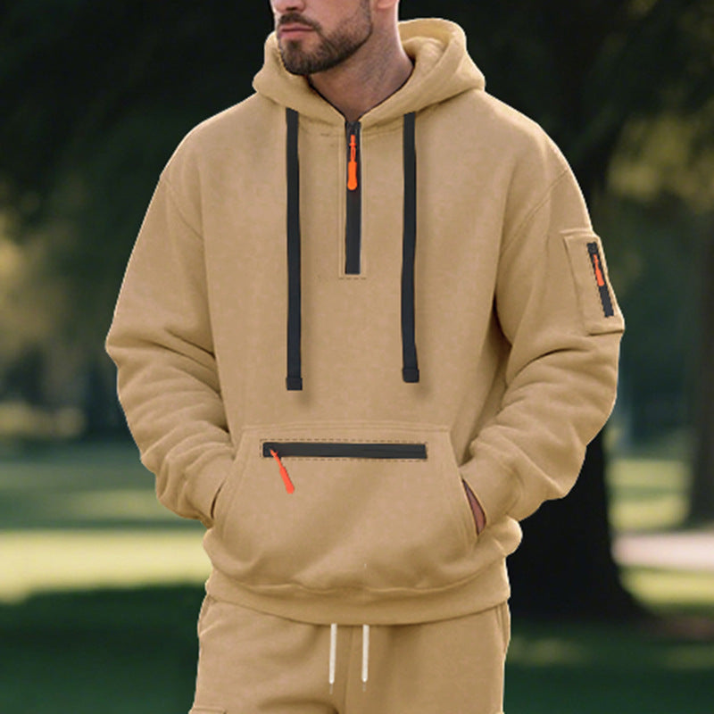 Herrar sportig hoodie med funktionell dragkedja Eva Jonsson-Eva Jonsson