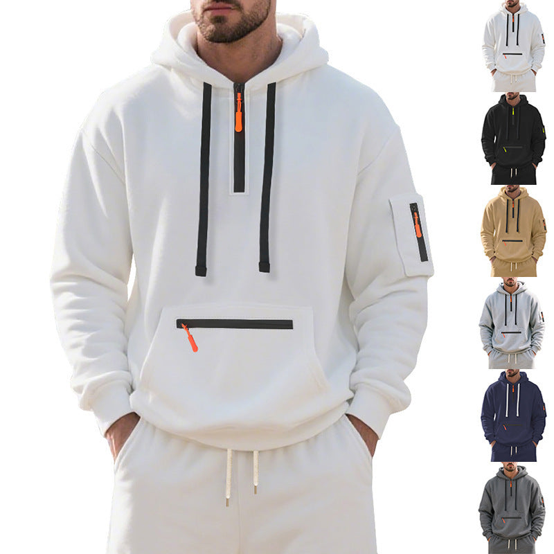 Herrar sportig hoodie med funktionell dragkedja Eva Jonsson-Eva Jonsson