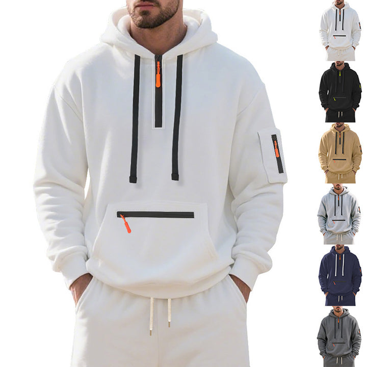 Herrar sportig hoodie med funktionell dragkedja Eva Jonsson-Eva Jonsson