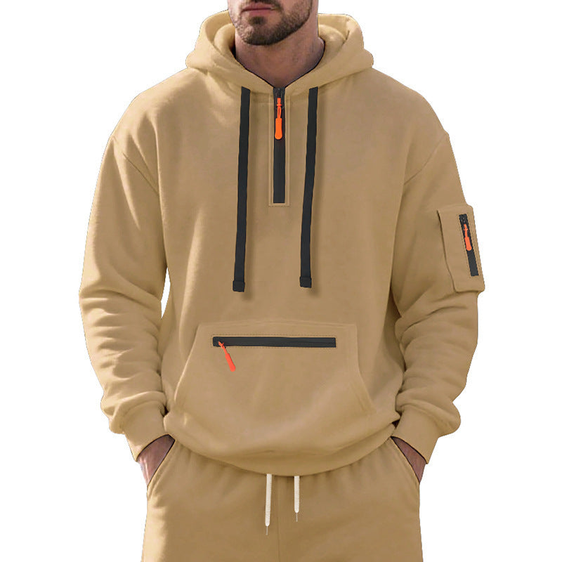 Herrar sportig hoodie med funktionell dragkedja Mirla-Eva Jonsson