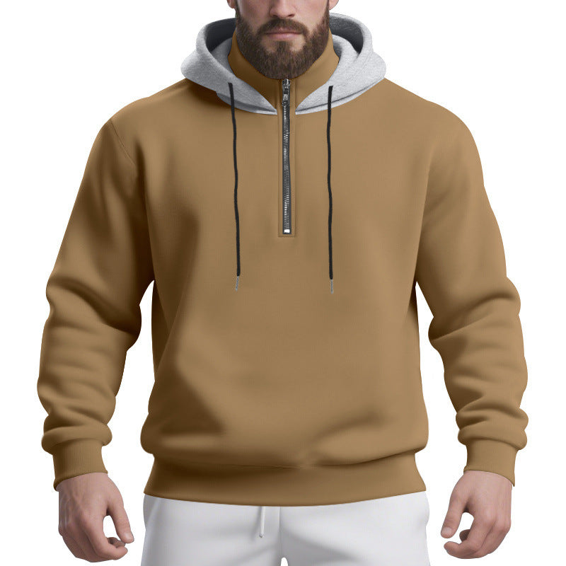 Herrar sportig hoodie med halv dragkedja och andningsbart material Eva Jonsson-Eva Jonsson