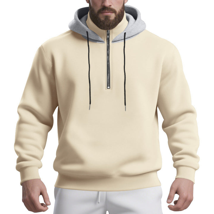 Herrar sportig hoodie med halv dragkedja och andningsbart material Eva Jonsson-Eva Jonsson