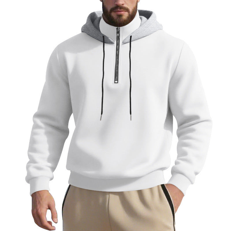 Herrar sportig hoodie med halv dragkedja och andningsbart material Eva Jonsson-Eva Jonsson