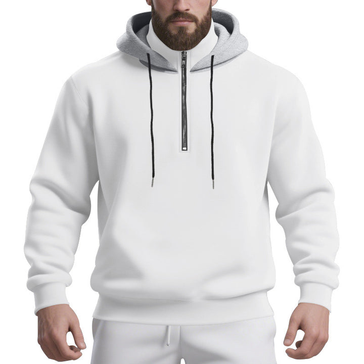 Herrar sportig hoodie med halv dragkedja och andningsbart material Mirla-Eva Jonsson
