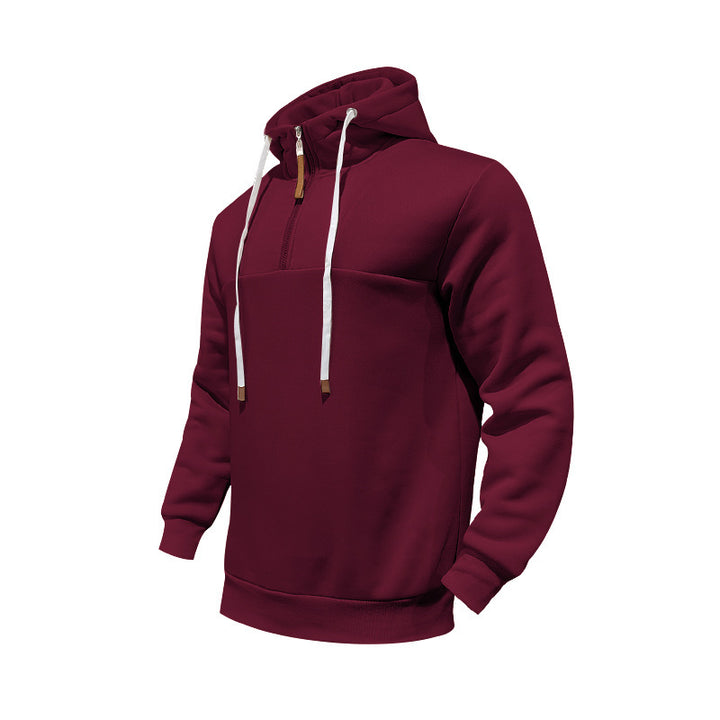 Herrar sportig hoodie med halvdagsdragkedja Eva Jonsson-Eva Jonsson