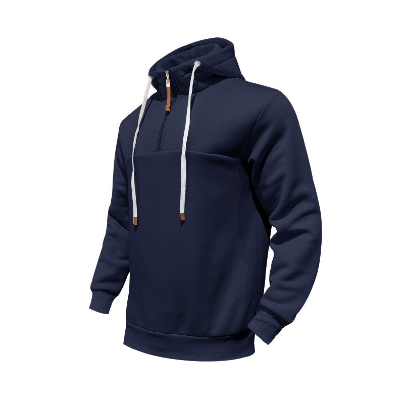 Herrar sportig hoodie med halvdagsdragkedja Eva Jonsson-Eva Jonsson