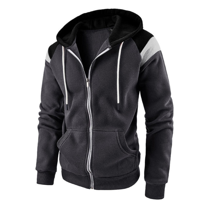 Herrar sportig hoodie med kontrasterande detaljer Mirla-Eva Jonsson