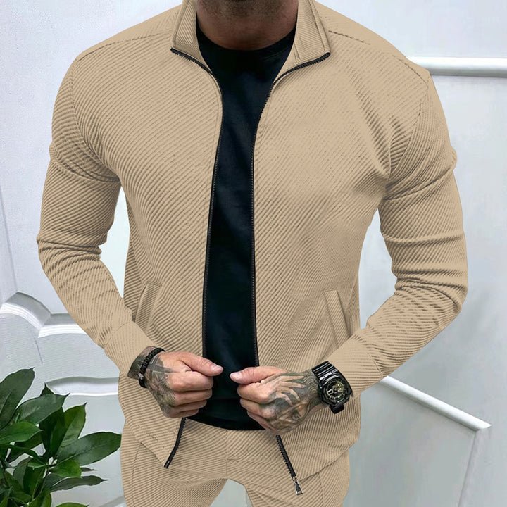 Herrar sportig jacka med strukturerad design Mirla-Eva Jonsson