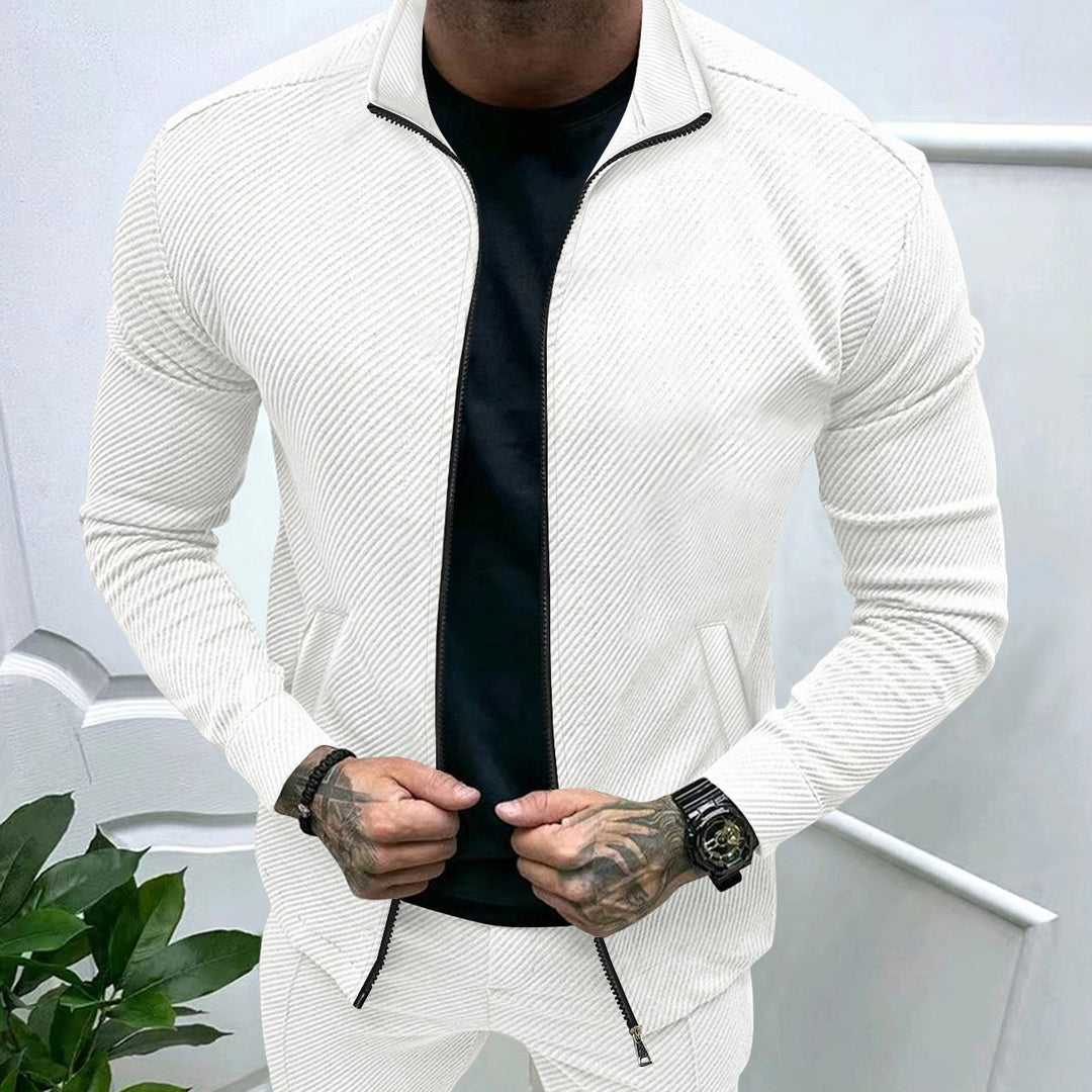Herrar sportig jacka med strukturerad design Mirla-Eva Jonsson