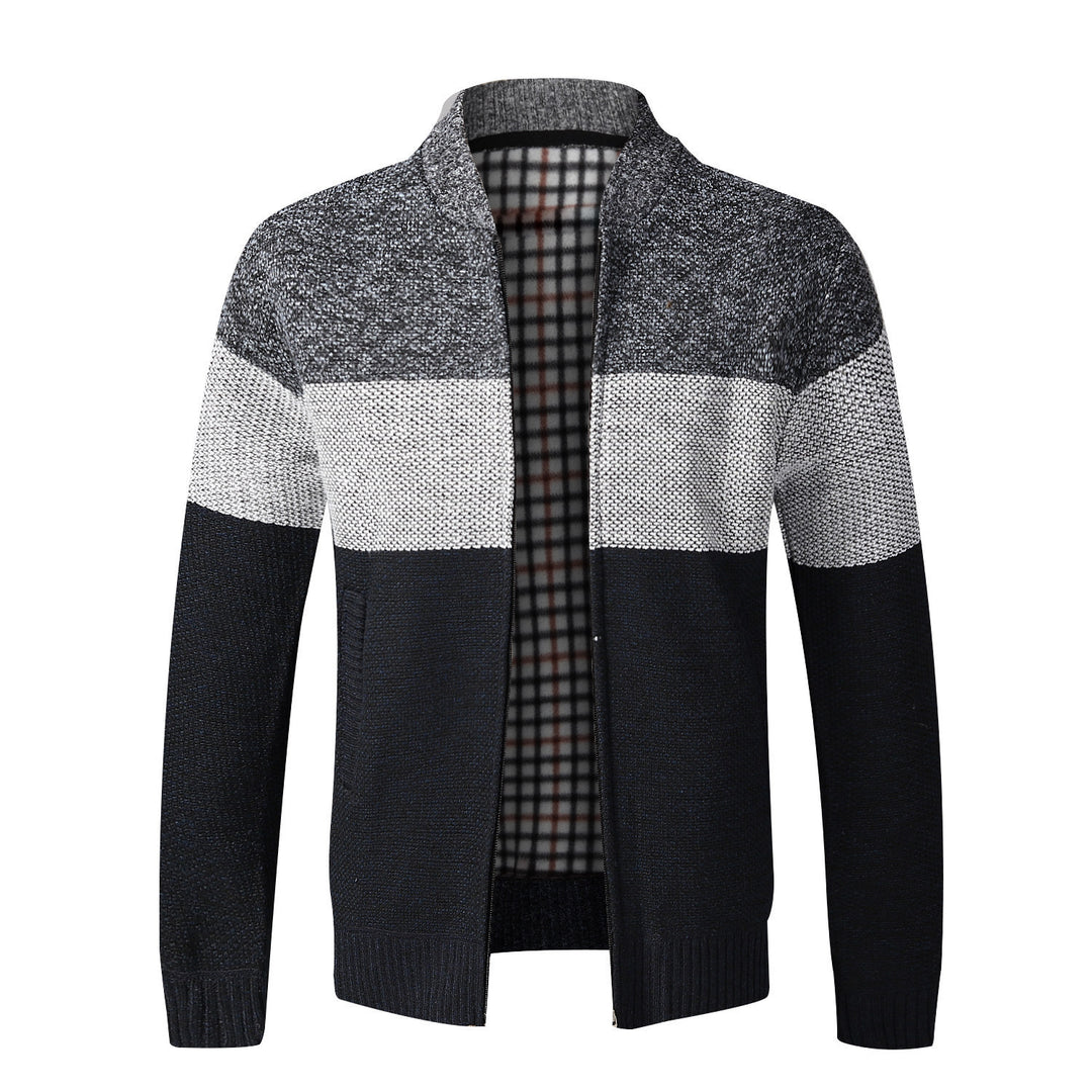 Herrar sportig stickad cardigan med modern design Mirla-Eva Jonsson