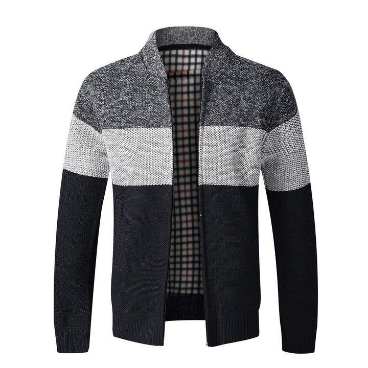 Herrar sportig stickad cardigan med modern design Mirla-Eva Jonsson