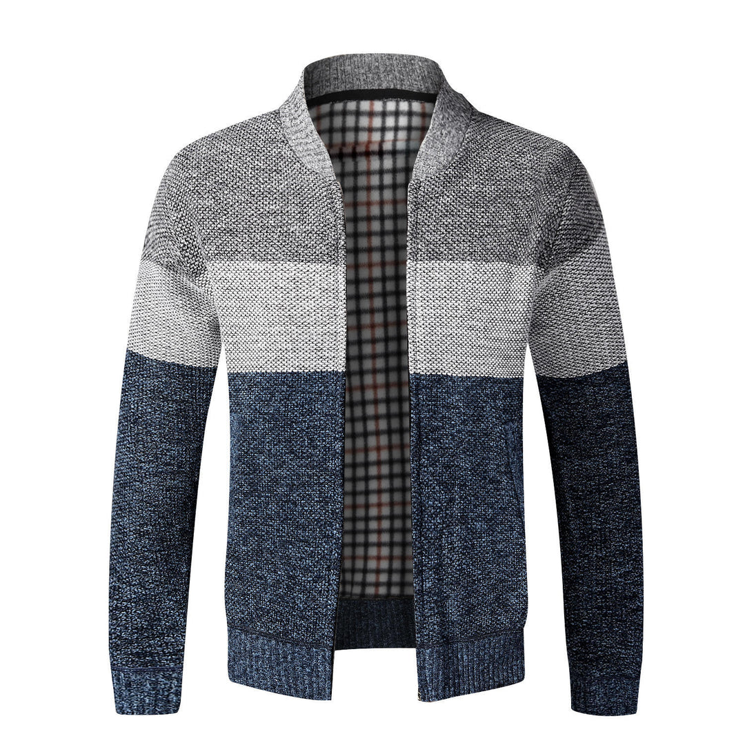 Herrar sportig stickad cardigan med modern design Mirla-Eva Jonsson