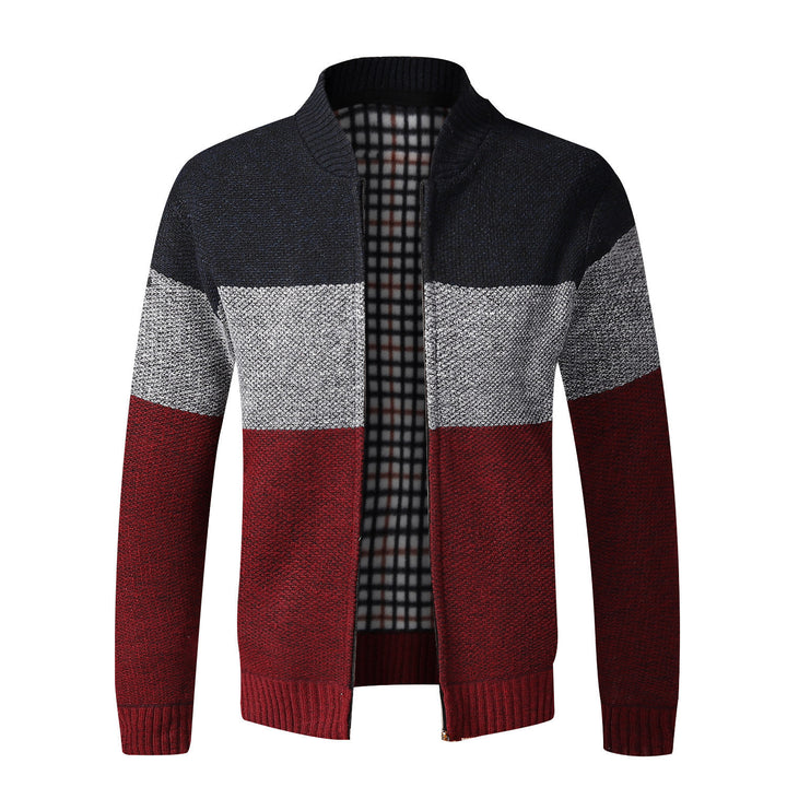Herrar sportig stickad cardigan med modern design Mirla-Eva Jonsson