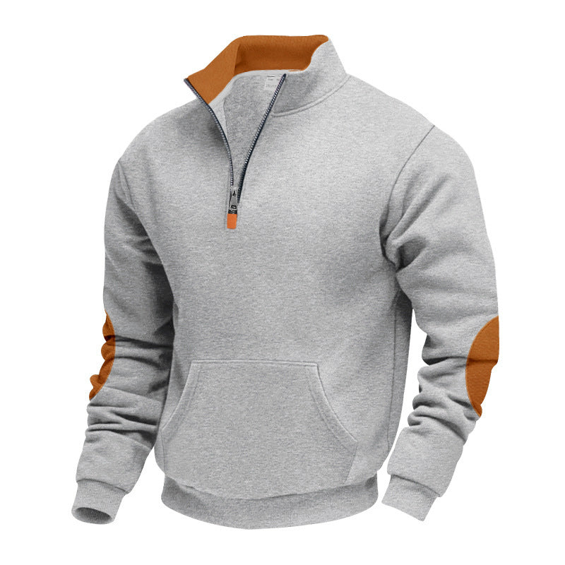 Herrar sportig sweatshirt med halv dragkedja och bekväm passform Mirla-Eva Jonsson