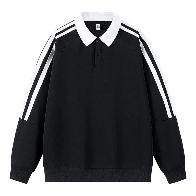Herrar sportig sweatshirt med polo-krage Mirla-Eva Jonsson