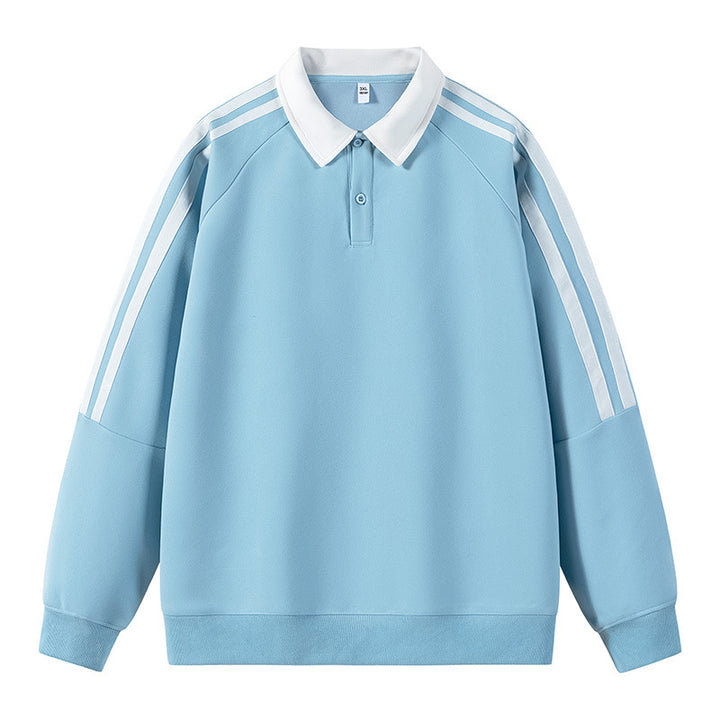 Herrar sportig sweatshirt med polo-krage Mirla-Eva Jonsson