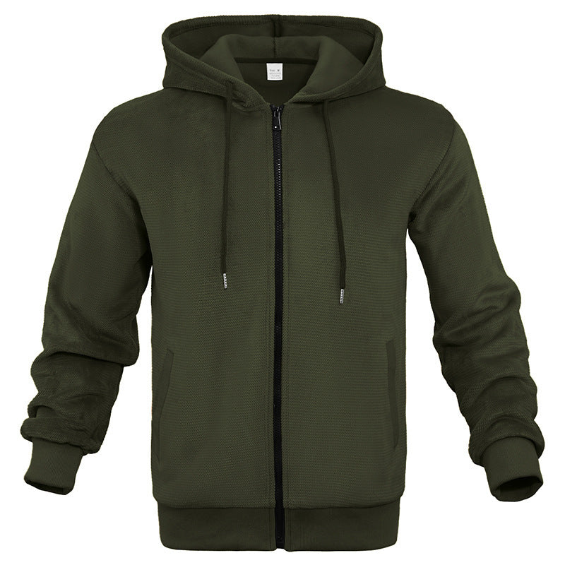 Herrar sportig zip-hoodie i andningsbart material med fickor Eva Jonsson-Eva Jonsson