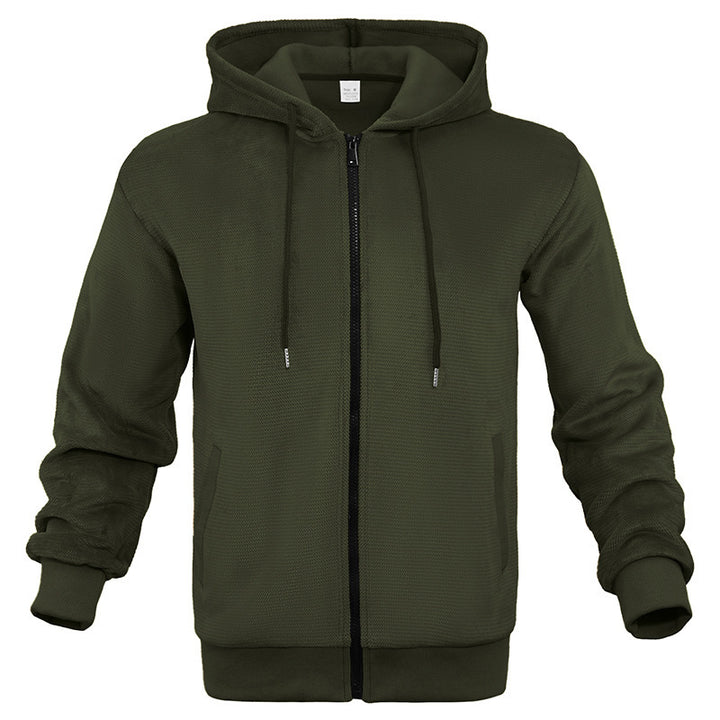 Herrar sportig zip-hoodie i andningsbart material med fickor Eva Jonsson-Eva Jonsson