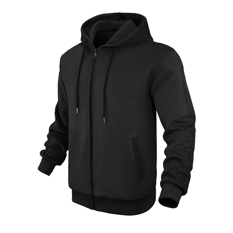 Herrar sportig zip-hoodie i andningsbart material med fickor Eva Jonsson-Eva Jonsson