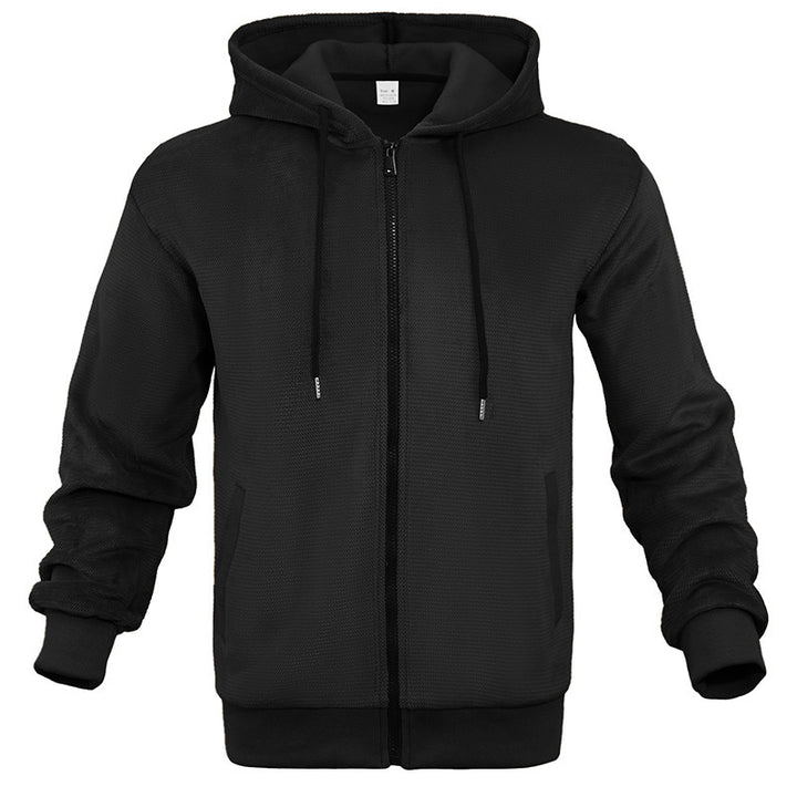 Herrar sportig zip-hoodie i andningsbart material med fickor Eva Jonsson-Eva Jonsson