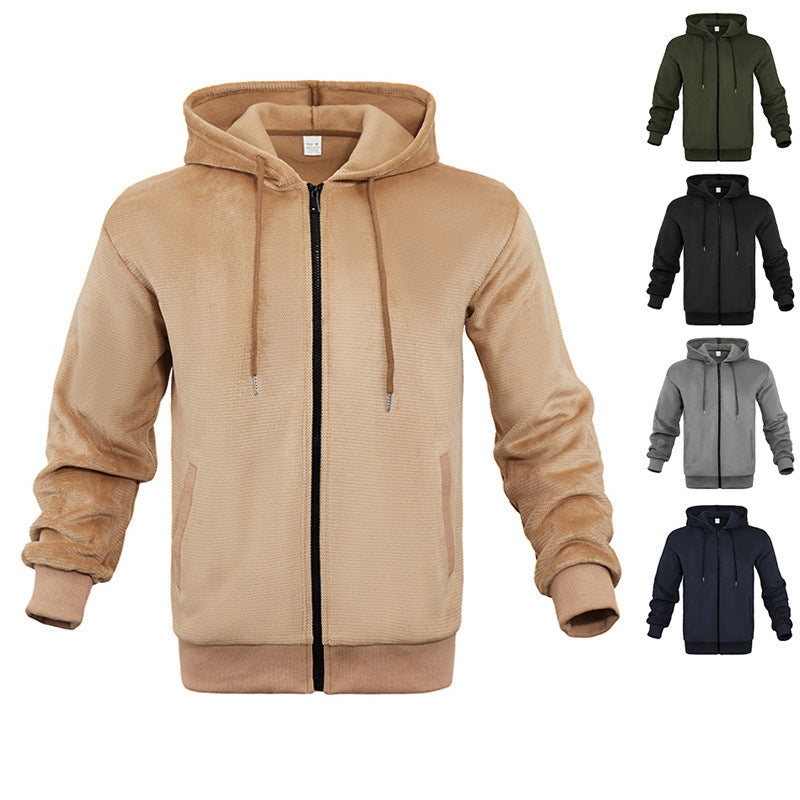 Herrar sportig zip-hoodie i andningsbart material med fickor Eva Jonsson-Eva Jonsson