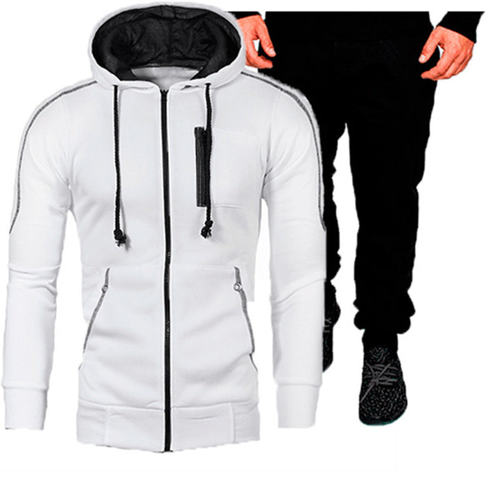 Herrar sportiga hoodiejackor och joggingbyxor-set Eva Jonsson