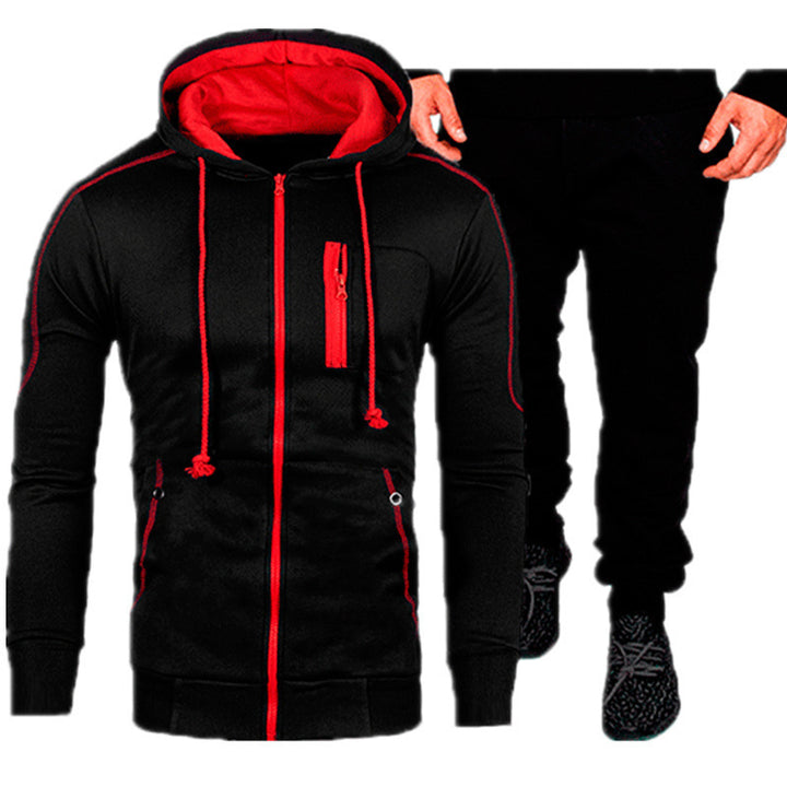 Herrar sportiga hoodiejackor och joggingbyxor-set Eva Jonsson
