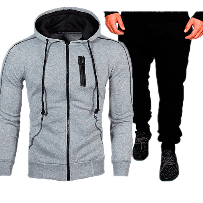 Herrar sportiga hoodiejackor och joggingbyxor-set Eva Jonsson