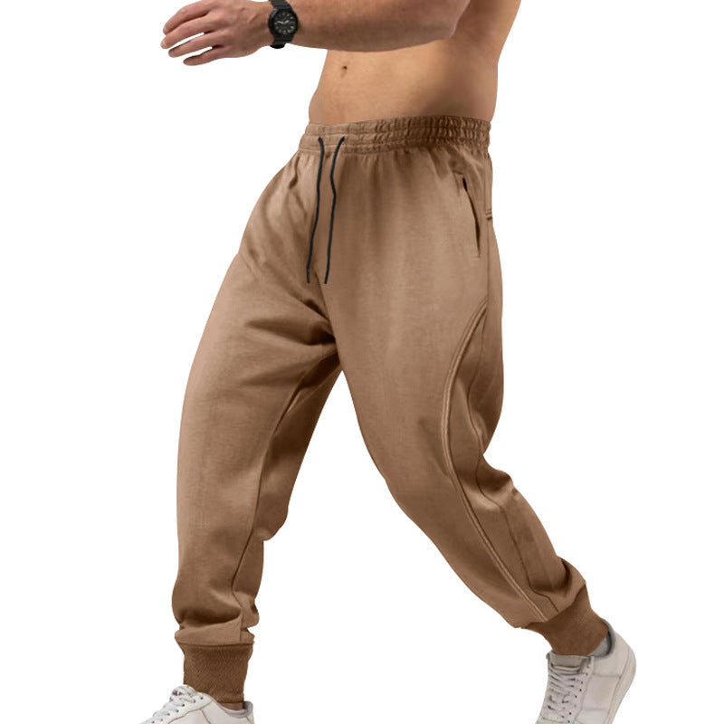 Herrar sportiga sweatpants med sidofickor med dragkedja och elastisk midja Eva Jonsson-Eva Jonsson