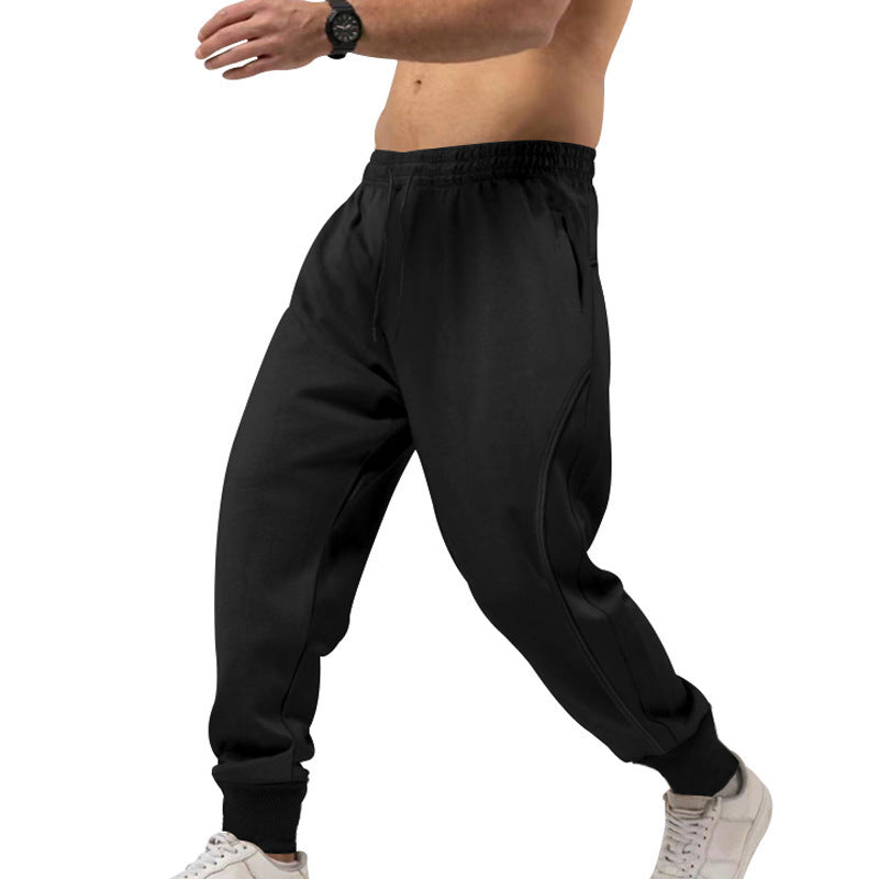 Herrar sportiga sweatpants med sidofickor med dragkedja och elastisk midja Eva Jonsson-Eva Jonsson