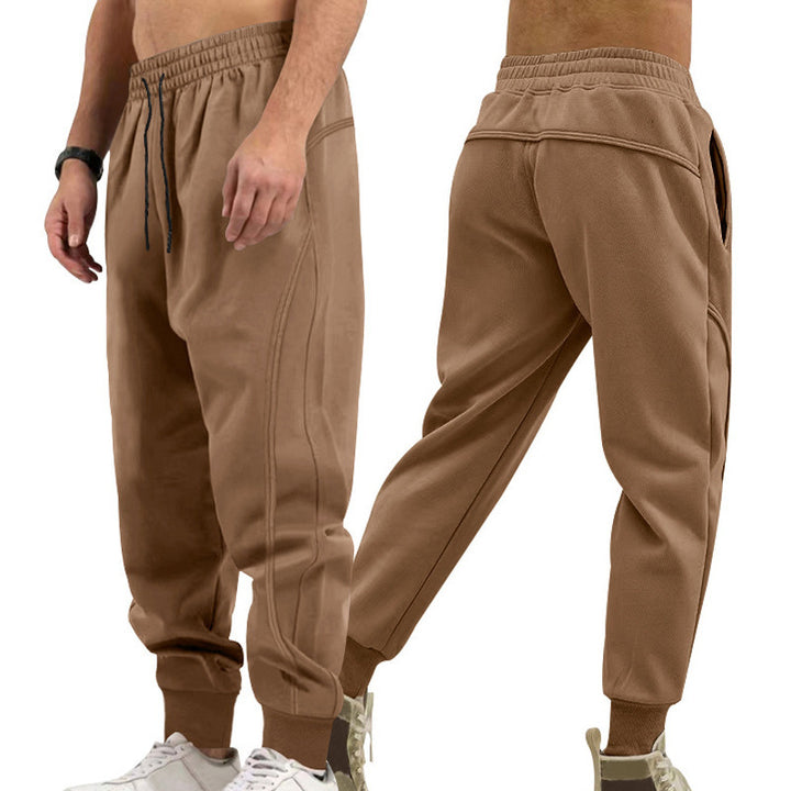 Herrar sportiga sweatpants med sidofickor med dragkedja och elastisk midja Eva Jonsson-Eva Jonsson