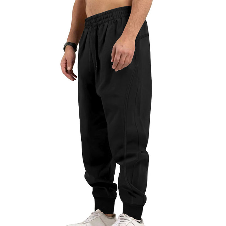 Herrar sportiga sweatpants med sidofickor med dragkedja och elastisk midja Eva Jonsson-Eva Jonsson