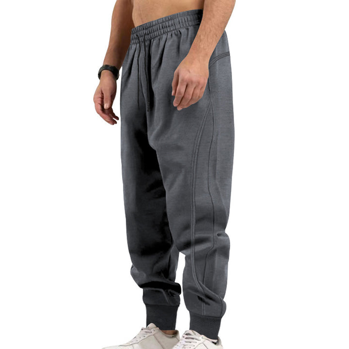 Herrar sportiga sweatpants med sidofickor med dragkedja och elastisk midja Eva Jonsson-Eva Jonsson
