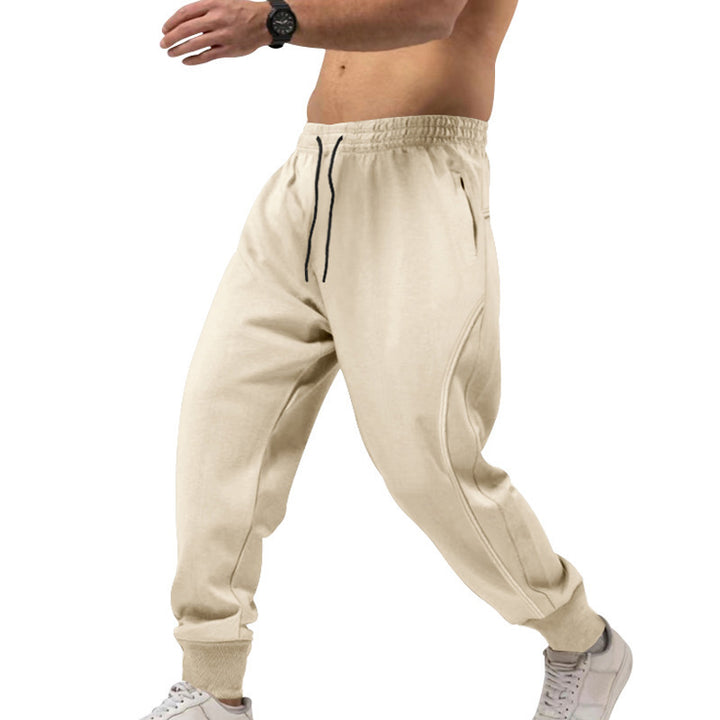 Herrar sportiga sweatpants med sidofickor med dragkedja och elastisk midja Eva Jonsson-Eva Jonsson