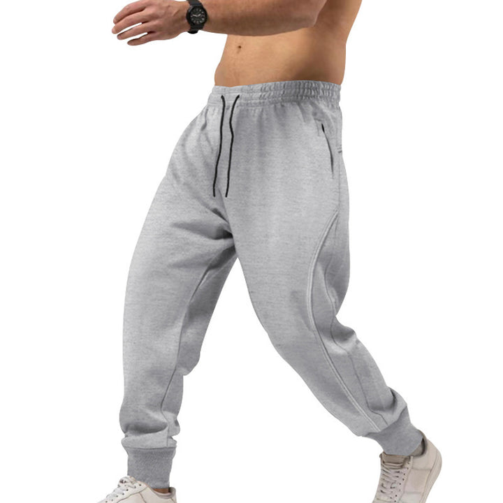 Herrar sportiga sweatpants med sidofickor med dragkedja och elastisk midja Eva Jonsson-Eva Jonsson