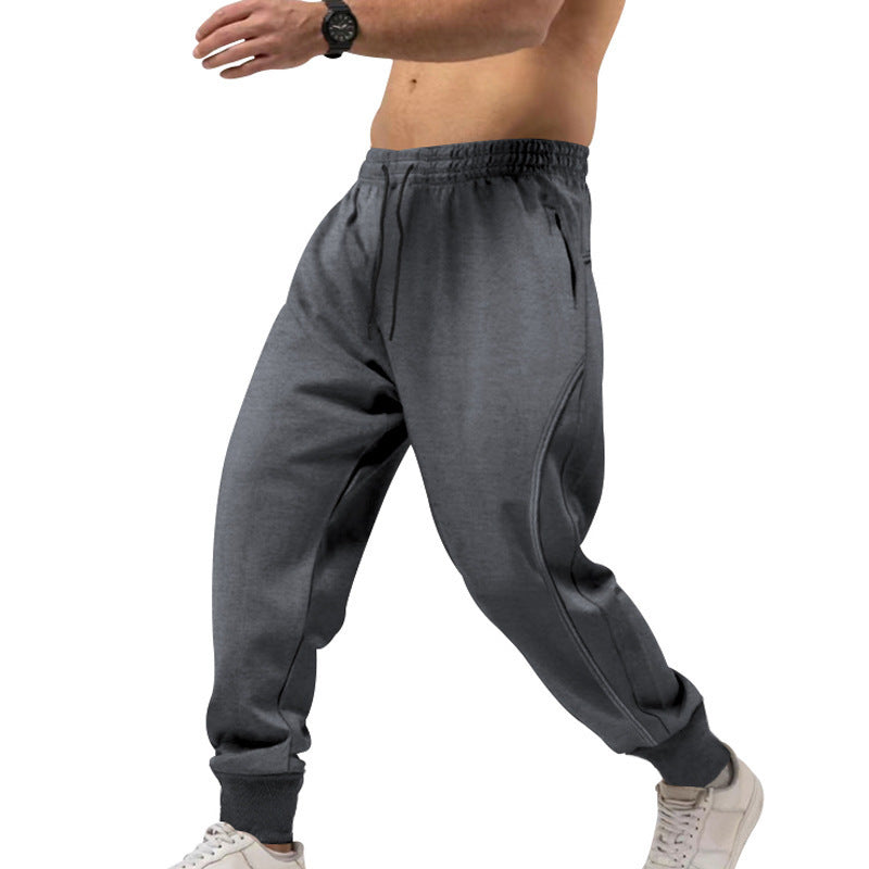 Herrar sportiga sweatpants med sidofickor med dragkedja och elastisk midja Eva Jonsson-Eva Jonsson