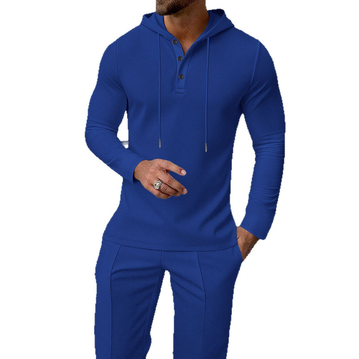 Herrar sportigt Hoodie och joggingbyxor set i strukturerad design Mirla-Eva Jonsson